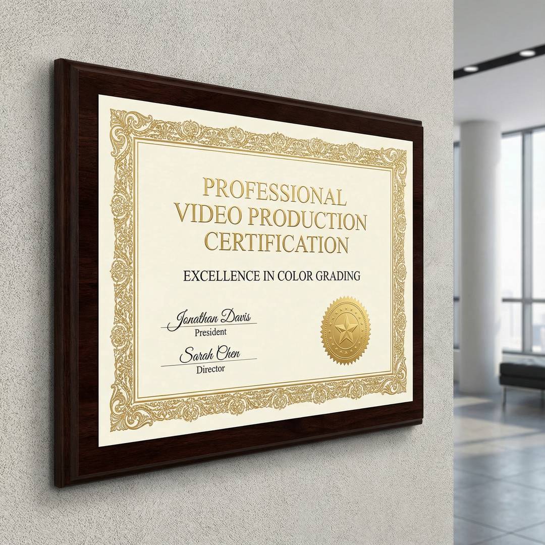 专业视频制作认证证书